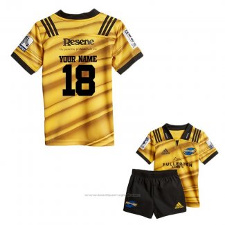 Maillot Enfant Kits Hurricanes Rugby 2018 Domicile Font01