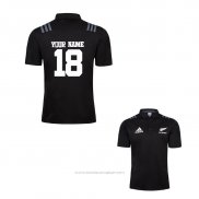 Maillot Polo Nouvelle-zelande All Blacks Rugby 2018-2019 Font01