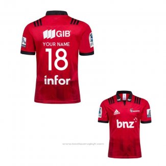 Maillot Crusaders Rugby 2018 Domicile Rouge Font02