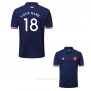 Maillot Polo France Rugby 2018-2019 Bleu Font02