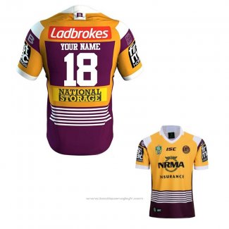 Maillot Brisbane Broncos Rugby 2018-2019 Commemorative Font01