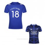 Maillot Nouvelle-zelande All Blacks Rugby Bleu Font02