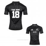 Maillot Nouvelle-zelande All Blacks Rugby 2017-2018 Domicile Territory Font01