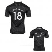 Maillot Nouvelle-zelande All Blacks Rugby 2017-2018 Domicile Territory Font02