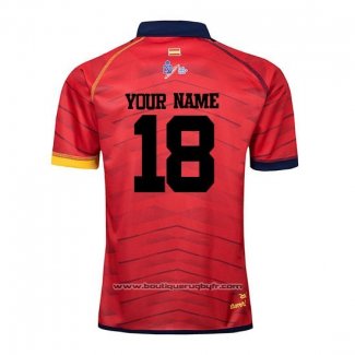 Maillot Espagne Rugby 2019-2020 Rouge Font01