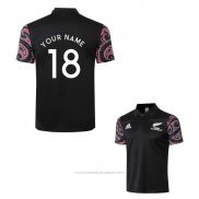Maillot Polo Nouvelle-zelande All Blacks Maori Rugby 2019 Noir Font02