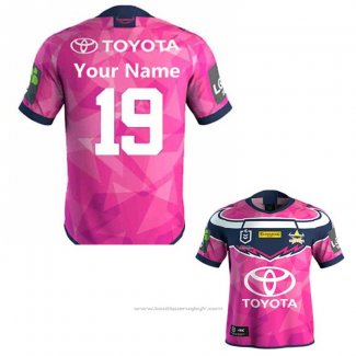 Maillot North Queensland Cowboys Rugby 2019-2020 Commemorative Rose Font01