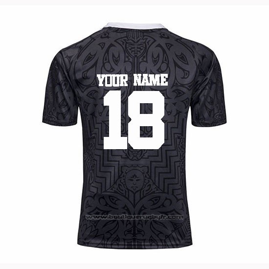 Maillot Nouvelle-zelande All Blacks Maori Rugby 100th Commemorative Font01