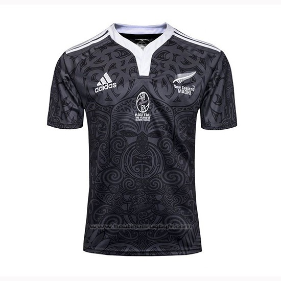 Maillot Nouvelle-zelande All Blacks Maori Rugby 100th Commemorative Font02