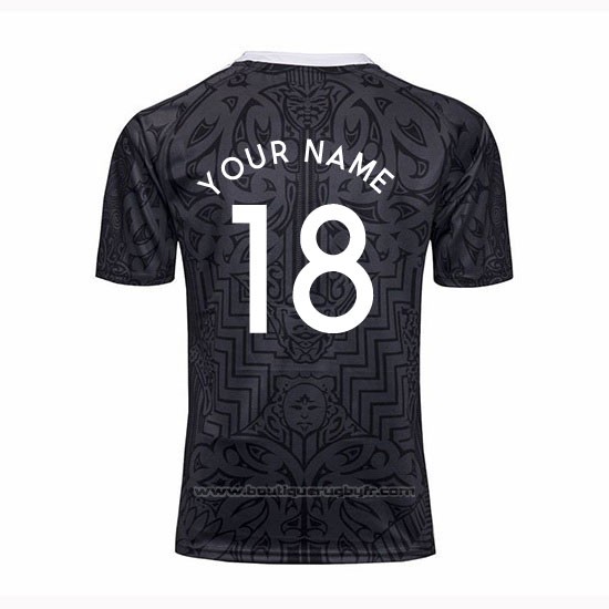 Maillot Nouvelle-zelande All Blacks Maori Rugby 100th Commemorative Font02