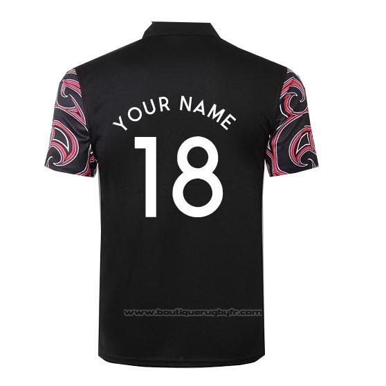 Maillot Polo Nouvelle-zelande All Blacks Maori Rugby 2019 Noir Font02